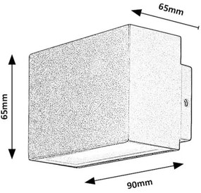 Rabalux 77073 - LED Kültéri fali lámpa MATARO LED/7W/230V IP54 fekete