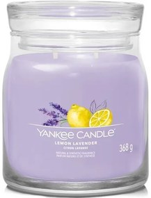 Yankee Candle Signature Lemon Lavender  illatos gyertya közepes üvegben, 368 g, M