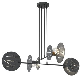 Csillár zsinóron XOTIC 4xE27/15W/230V fekete