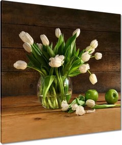 Vászonkép 80x80 Tulipán csokor Váza
