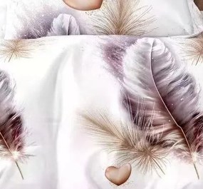 Krepp ágynemű Homa CEREA FEATHER 3 részes 140x200 cm