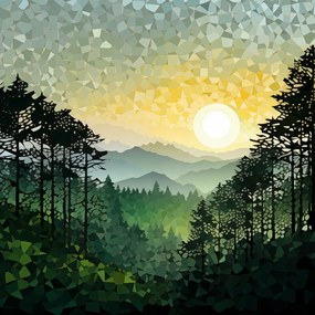 Poszter 60x60cm Természet Hangjai Mozaik