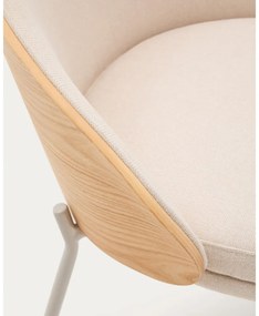 Krémszínű-natúr színű étkezőszék Eamy – Kave Home