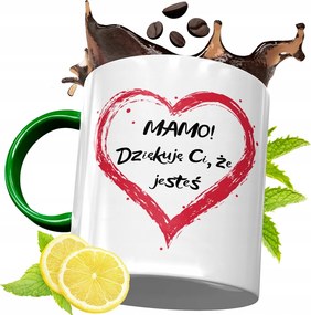 Zöld Bögre Anyukáknak Születésnapi Ajándék fényképes nyomtatással