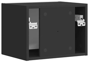 vidaXL TV Fali Szekrény Fekete 60 x 31 x 29.5 cm Faanyag