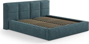 Kék kárpitozott ágytámla 229x100 cm Darren – Micadoni