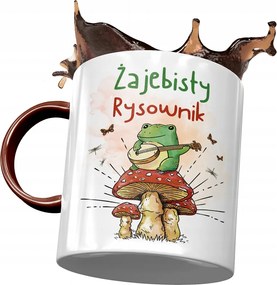 Bordó Bögre Rajzolónak Békás Rajzoló Nyomtatott Fotóval