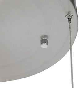 Acél lógólámpa kerek, LED-del, 3 fokozatú fényerő-szabályozóval, 3-lámpás - Lyani