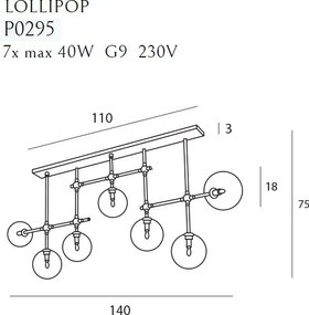 Függeszték Bronz MAXLIGHT P0295