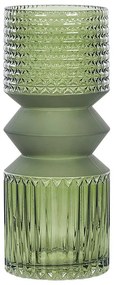 Üveg Virágtartó váza 26 Zöld VRADETO Beliani