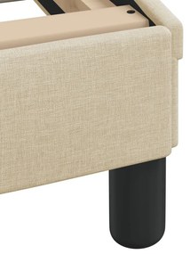 krémszínű szövet ágykeret matrac nélkül Hvar 160 x 200 cm