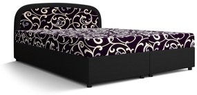 Franciaágy Boxspring 180 cm Brick (fekete + hullám minta) (matraccal és tárolóhellyel). 1046409