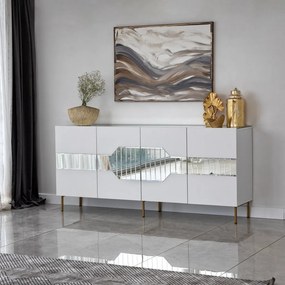 Milan komód, fehér-arany, 180 cm – TR552NOS1804
