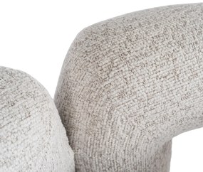 Designer Fotel Szürke Bouclé Kárpittal. BRAZIL