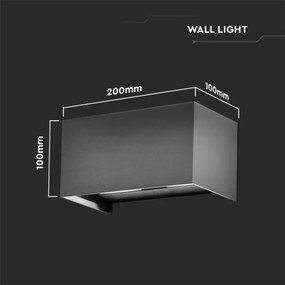 LED kültéri fali lámpatest LED/24W/230V 3000K IP65 antracit