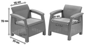Corfu Relax duo cube kerti bútor garnitúra