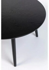 Kerek étkezőasztal tölgyfa dekoros asztallappal ø 120 cm Fabio – White Label