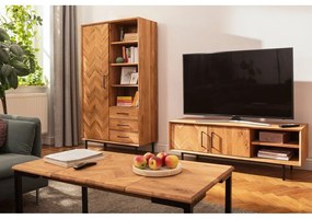 Natúr színű tölgyfa ruhásszekrény 97x176 cm Abies – The Beds