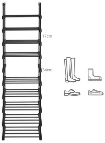 ALVORO cipős szekrény, fekete