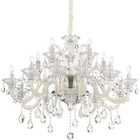 Ideal Lux -Kristály csillár láncon COLOSSAL 15xE14/40W/230V átm. 95 cm krémes