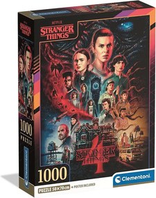 Stranger Things Darkness Rises 1000 db-os Compact puzzle Clementoni
