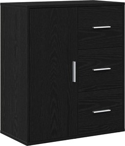 vidaXL Széf fiókkal Fekete tölgy 60 x 31 x 70 cm Faanyag