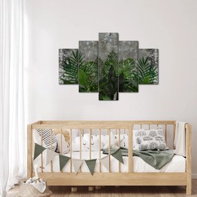 Kép - Betonfal növényekkel (150x105 cm)