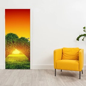 Fotótapéta ajtóra - Szív a fák tetején (95x205cm)