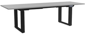 OfficeTech Strong állítható magasságú asztal 240 x 80 cm, fekete alap, világos szürke
