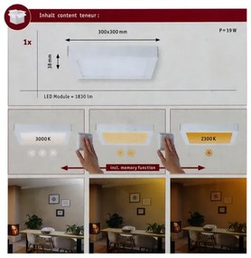 Paulmann 79801 - LED/13W Mennyezeti lámpa CARPO 230V 2300/2500/3000K