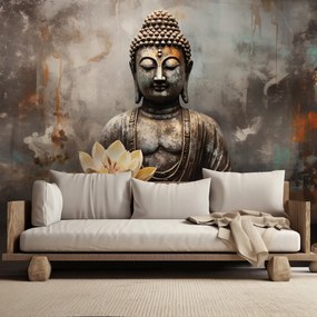 Gario Fotótapéta Meditáló Buddha szobra Anyag: Vlies, Méret: 300 x 210 cm