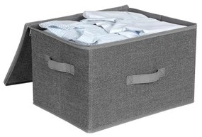 CURAN 3 darabos cipzáras tárolódoboz szett, szürke