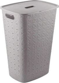 Curver Mosodai kosár LAUNDRY HAMPER 56L, világosszürke