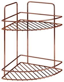 Copper kétszintes fürdőszobai sarokpolc - Metaltex