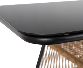 Kerti bútor szett barna/fekete színben – TRISTE