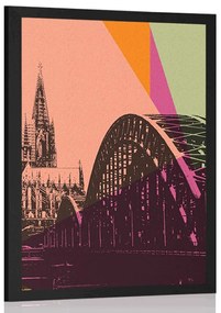 Poszter Köln város digitális illusztrációja