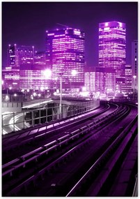 Poszterek 70x100 Lila felhőkarcolók