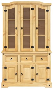 Corona barna tömör mexikói fenyő magasszekrény 112x43x196 cm
