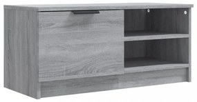 2 db szürke sonoma színű szerelt fa TV-szekrény 80x35x36,5 cm