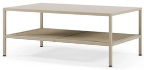 Krémszínű fém dohányzóasztal 60x100 cm Fayna – Marckeric