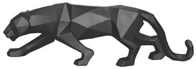 Origami Panther szobor fekete