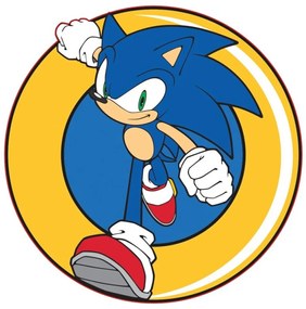 Sonic a sündisznó Ring formapárna, díszpárna 31x31 cm