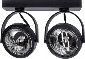 Lugar falra szerelhető lámpatest fekete 2xAR111 GU10