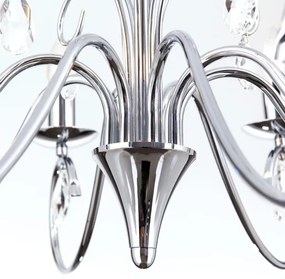 Orion LU 1658/8 - Kristály csillár láncon ALESSIA 8xE14/40W/230V fényezett króm