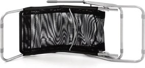 GARTHEN Kerti nyugágy 2 db fekete szövetből összecsukható