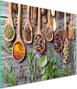 Üveg Vágódeszka 52x30 Fűszerek Edzett Üveg