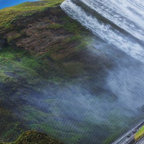 Kép - Seljalandsfoss vízesés (órával) (90x30 cm)
