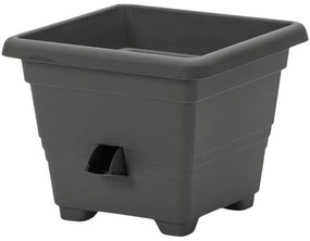 Plastia Bergamot önöntöző virágtartó 25 x 25 cm szürke, 25 x 25 cm