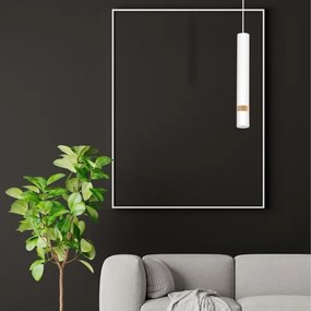 Csillár zsinóron JOKER WHITE WOOD 1xGU10/8W/230V