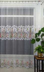 Mg Függöny 125/095 Fehér Virágok 225cm Minőség 0,5m